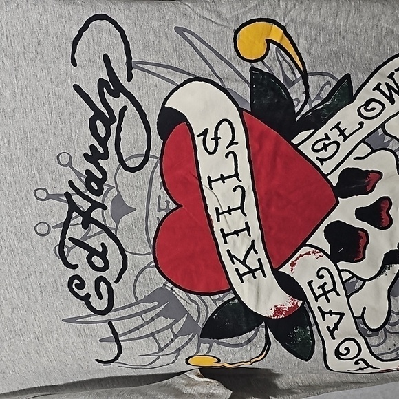 Ed Hardy Love Kills Slowly Graphic Tee‎ Shirt Size Medium NWT - Picture 4 of 10